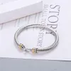 Pulsera Dy Hook Charm Mujer Accesorios de joyería de moda Atmósfera Platino Chapado Hombres ed Wire Cáñamo Selling281P