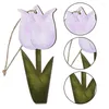 Decoratieve Bloemen Houten Tulpen Ophangingen Ornamenten Bloemvorm Houten Teken Lente Boom Hanger 24 Stuks Versiering Voor