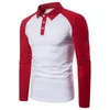 Männer Polo-Shirt Casual Business Tops Solide Polos Shirts Herren Langarm Polo Homme Mode Koreanische Dünne Revers T 240126