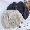 Garçons et filles printemps automne pull bébé enfants tricot Cardigan vêtements style coréen torsion forme vêtements 240125
