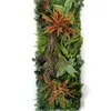 Kwiaty dekoracyjne sztuczna roślina rattan fałszywy panel trawnik symulacja zielonego liścia trawa kratka dekoracja ścienna domowy plastik plastik