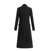 Höst- och vinter fin ullsduk för män mode fritidsverksamhet en lång svart trenchrock manlig casual trench coat män 240124