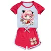 Clothing Sets SPY X FAMILY Clothes Kids Cotton Short Sleeve T Shirt Shorts 2pcs Set Toddler Boy Baby Girls Summer Pajamas Sportswear