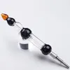 Headshop888 NC013 Dab Rig Glass Bong Calabash Style Smoking Pipes Super Long Colorful Water Perc Bubbler Pro Dab Rig Pipe 14mm Titanium Quartz Ceramic Nail Clip