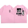 Мужские футболки японского аниме Berserk Guts Shirt Мужчины Женщины Крутая винтажная футболка с графикой манга Уличная одежда Harajuku Хип-хоп Топы Футболка Мужская