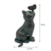 Cat Butterfly Statues Figurine Garden Outdoor Resin Animal Sculpture Decorative Gardening Accessories 240122