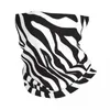 Lenços Zebra Impressão Padrão Bandana Pescoço Polainas Listras Balaclavas Máscara Cachecol Multifuncional Headwear Equitação para Homens Mulheres Adulto Inverno