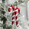 Christmas Decorations Ornaments 2pcs Crutch Santa Snowman Elk Xmas Tree Pendant 2024 Decoration For Home Noel Gifts Navidad Decor