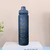 Waterflessen 900 ml Hoge capaciteit kunststof met rietje Fles Buitensporten Draagbare beker Dinkware Campingfiets