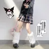 Women Socks Y2k Winter Furry Woman Kawaii Thicken Warm Legging Foot Cover With Belt Gothic Lolita Accessories Knee High