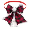 Dog Apparel 30/50pcs Christmas Bow Tie A Fuzzy Collars Cute Pet Grooming Products Small Middle Xmas Accessories