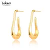 Stud Earrings Lokaer Stainless Steel Geometry Water Drop Gold Plated Bohemia Party Ear Jewelry For Women No Allergic Fading E23070