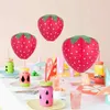 Party Decoration 1pcs Strawberry Shaped Paper Lanterns Birthday Decor Hanging 3D Ornament Backdrop Baby Shower Garden254f
