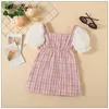 Girl Dresses Children Fashion Spring Summer 2024 Classic Pageant Kids Girls Clothes Wedding Party 1-7 Ys Infant Vestidos