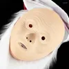 Party Supplies Santa Claus Mask och Beard Soft LaTex Headgear White Full Tash Eyebrows Old Man Christmas Props