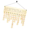 Calendrier anniversaire en bois famille tableau de rappel bricolage signe Plaque tenture murale cadeaux mères amis 240118