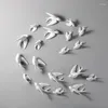 Wall Stickers 1pc 3D Ceramic Birds Murals Hanging Decorations Crafts Home Ornaments A1