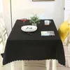 Tkanina stołowa przyjeżdża solidny kolor el kawy restauracja prostokątna czarna