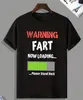 Men's T-Shirts Humor Warning Fart Now Loading Please Stand Back Men Graphic T-shirt Woman Casual O-neck Loose Tees for Summer Vintage Tops