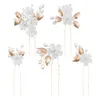 Hair Clips 5pcs/set Bridal Bridesmaid Party Fashion U-shaped Lightweight Flower Pearl Elegant Headwear Wedding Pin Jewelry
