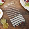 Ensembles de vaisselle 12 pcs Fourchette à fondue au chocolat Picks Fourchettes à tremper en acier inoxydable Fontaine en métal BBQ Outil de cuisson Fruit utile