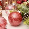 30 pçs 6cm bolas de natal decorações de natal transparente ouro branco rosa festa de natal festival pendurado ornamentos de árvore para casa 20286j