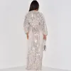 Robes décontractées Gotoola 2024 Robe formelle pour femmes pailletée à manches longues col en V sexy sequin dame longueur de plancher