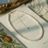 Pendentifs 6MM naturel perle d'eau douce collier ras du cou Style Vintage français pour les femmes chaîne en argent 925 pendentif colliers 2024 collier