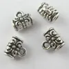 500 st mycket silverpläterad borgen distanspärlor charms hänge för diy smycken gör fynd 5x7mm198a