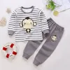 Kläder sätter Pure Cotton Kids Pyjama Set Baby Boys Girls Nightwear Söt tecknad hemkläder Barn