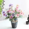 Decorative Flowers Beautiful Artificial Silk Flower Daisy Bouquet Fake DIY Home Garden Party Wedding Decoration Christmas Household Product