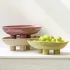 Storage Bottles Modern Creative Hand Crafted Ceramic Three Legged High Fruit Tray For Home Living Room Tabletop Candy