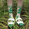 Women Socks Summer Ultra-thin Transparent Korean Fashion Flower Embroidery Crystal Silk Harajuku Vintage Nylon Long Sockss
