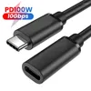 10Gbps Gen2 Type-C USB 3.1 Male To Female Extension Data 100W Charging Cable Extender Cord For Macbook Laptop Samsung Switch