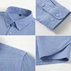 Camicie casual da uomo Camicia a quadri per uomo a maniche lunghe Abito da uomo slim fit in puro cotone di alta qualità, morbido e confortevole