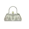 New Pearl Diamond Wedding Handheld Bag Water Diamond Celebrity Banket Bag Evening Dress Oblique Straddle Bankettväska