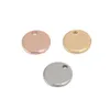 304 Stainless Steel Rose Gold Coin Disc Charm Round Stamping Blank Tags Metal Jewelry Making Supply 8mm 10mm12746