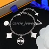 Elegante Armband Mode-sieraden Man Vrouw Ketting Bruiloft Armbanden Steen Letters Ontwerp Top Quality2612