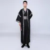 Scen Wear Plus Size 3XL Hanfu Men Ancient Chinese Black Set Carnivalhalloween Cosplay Costum Outfit för stora