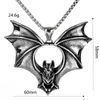 Pendant Necklaces Punk Stainless Steel Bat Necklace Biker Fashion Hip Hop Gothic Vampire Men Chain Jewelry Gift Wholesale