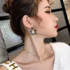 Stud Earrings Statement Flower For Women Gold Color Fashion Zircon Crystal Retro Elegant Ladies Luxury Jewelry