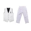 Volwassen Gestreepte Broek en Vest Tweedelige Set Popping Mechanische Danskostuum Vergrendelende Straatdanser Hiphop Prestatiekleding