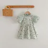 Meisje Jurken Baby Meisjes Kleding Jurk Kant Vliegende Mouw Print Zomer Romper Mode Zus Bijpassende Outfit Prinses