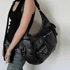 Shoulder Bags Moto Biker Y2k alf Moon Bags For Women Luxury Designer andbags Purses 2023 New In Zipper Multiple Pockets Underarm SoulderH24131