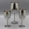 2pcs klasik şarap bardakları paslanmaz çelik 18 8 Wineglass Bar Far Glass Şampanya Kokteyl İçme Kupası Takılar Parti Malzemeleri Y2258R