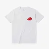 Homens camisetas Japão Anime Akatsuki Nuvem Símbolos Imprimir Homens Camisetas Streetwear Manga Curta Camisetas 2021 Homens Mulheres Oversized Tee Tops Sporty