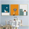 Peintures Plat Diamant Incrusté Cristal Porcelaine Peinture Abstraite Géométrique Mur Artwork Enfants Chambre Décoration Moderne HD Dhu5O