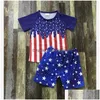 Kleidungssets Boutique Cute On JY 4. Unabhängigkeitstag Stil Junge und Gril Badeanzug Drop Lieferung Baby Kinder Mutterschaft Dhgxs