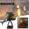 Bordslampor Creative Lamp Angler Fish With Flexible Holder Art Home Bar Cafe Decoration Ornament254K