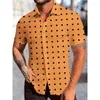 Erkekler Sıradan Gömlek Hawaiian Gömlek Kısa Kollu Üstler Polka Dot Desen Giyim Moda Sokak Giyim Büyük Boy 5xl S